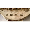 Cuatro cucharas de plata de ley,  para servir marisco. Canadá siglo XVIII