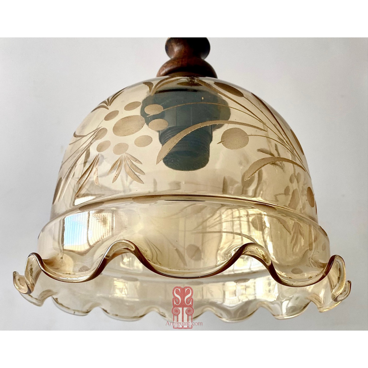 Pareja de lamparas de cristal 1925-1930.