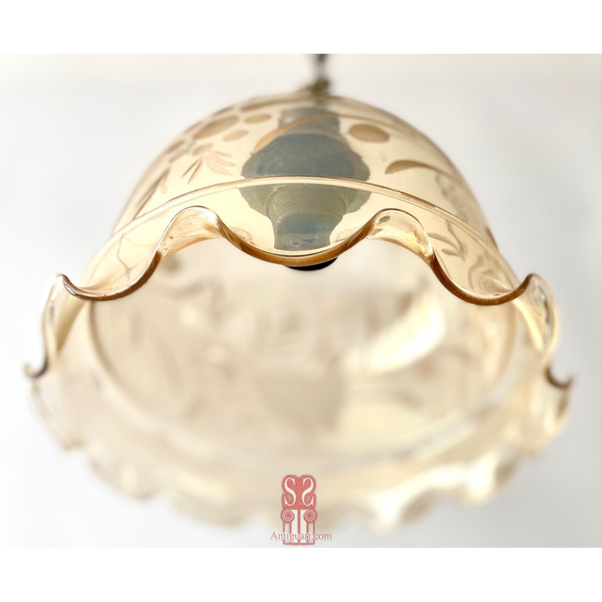 Pareja de lamparas de cristal 1925-1930.