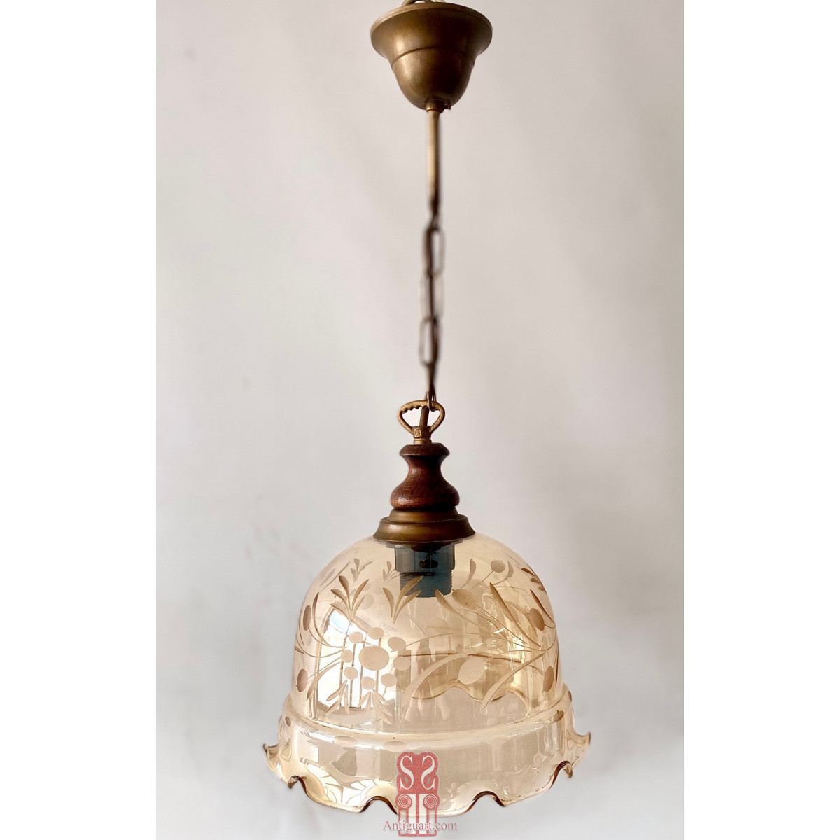 Pareja de lamparas de cristal 1925-1930.