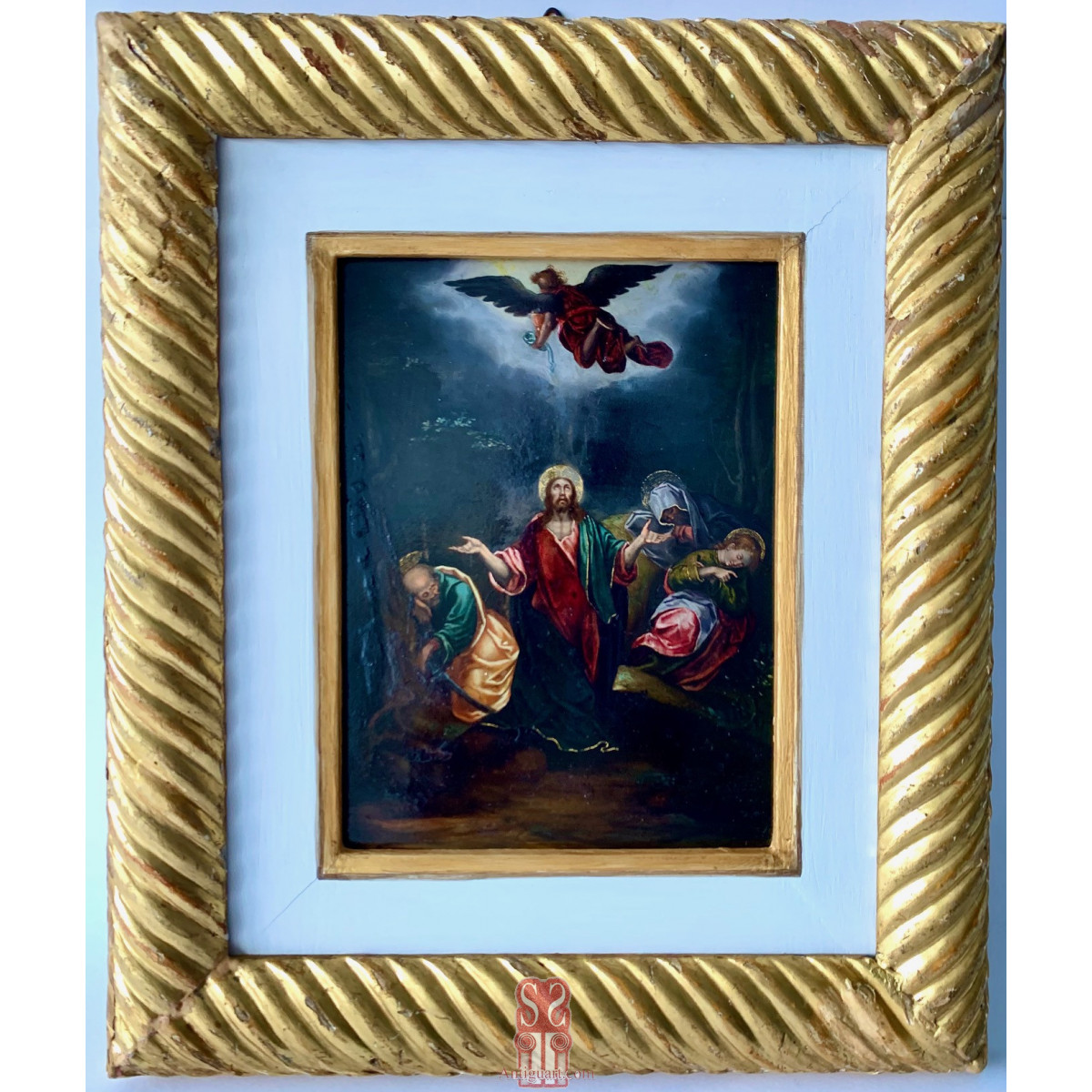 Pintura flamenca del siglo XVII, óleo sobre cobre.