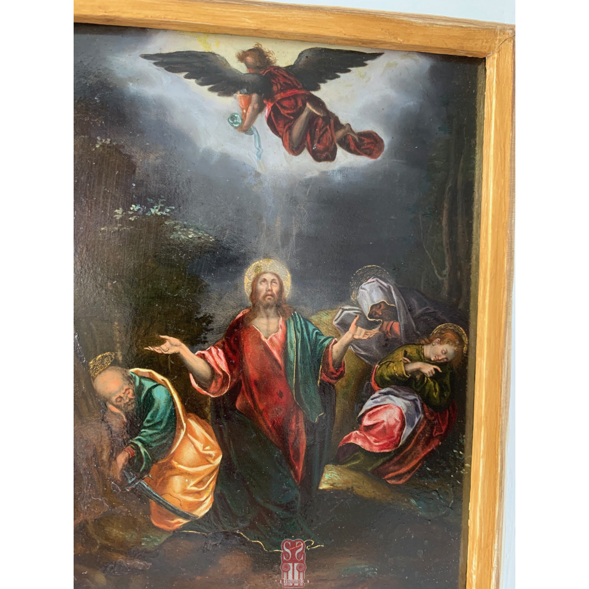 Pintura flamenca del siglo XVII, óleo sobre cobre.