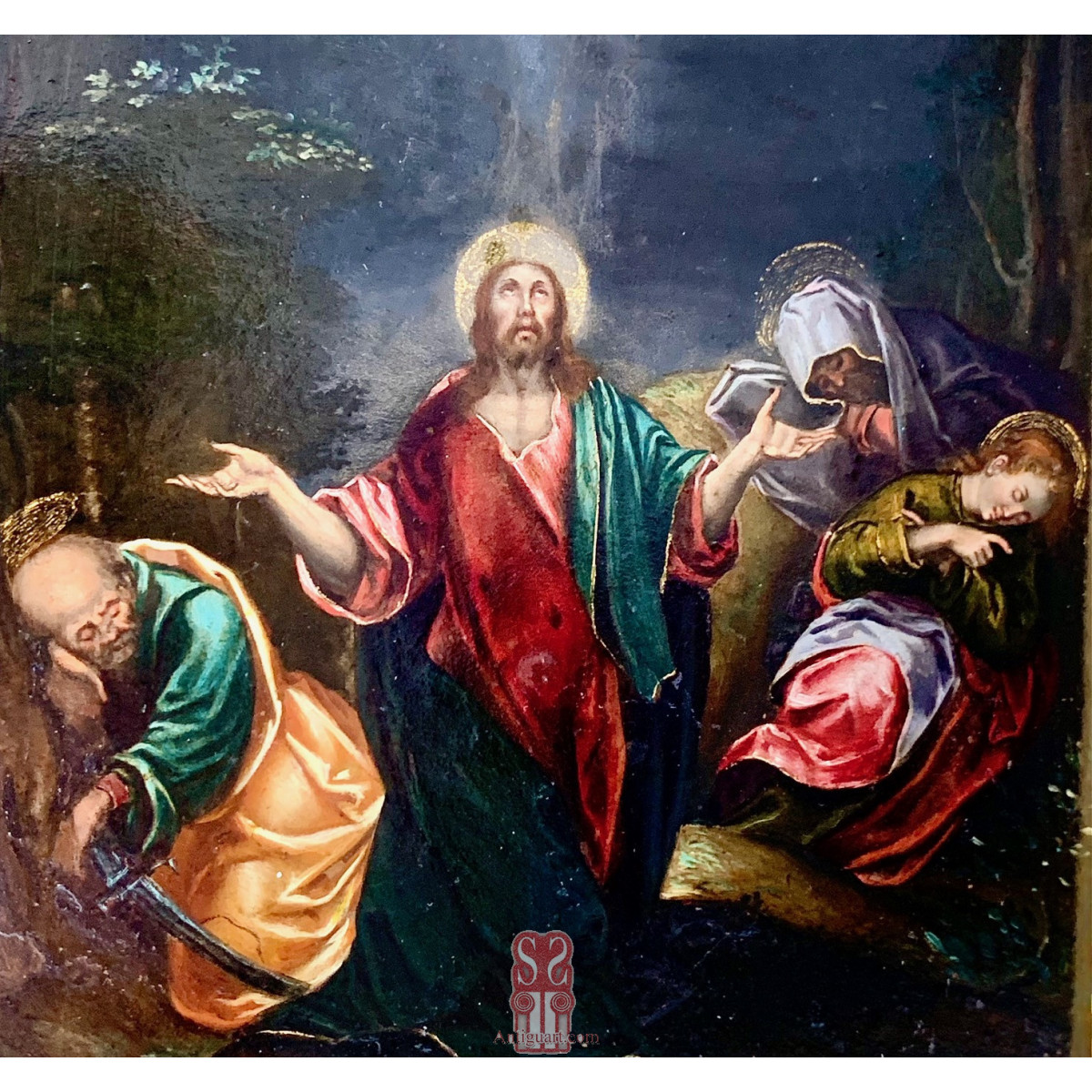 Pintura flamenca del siglo XVII, óleo sobre cobre.