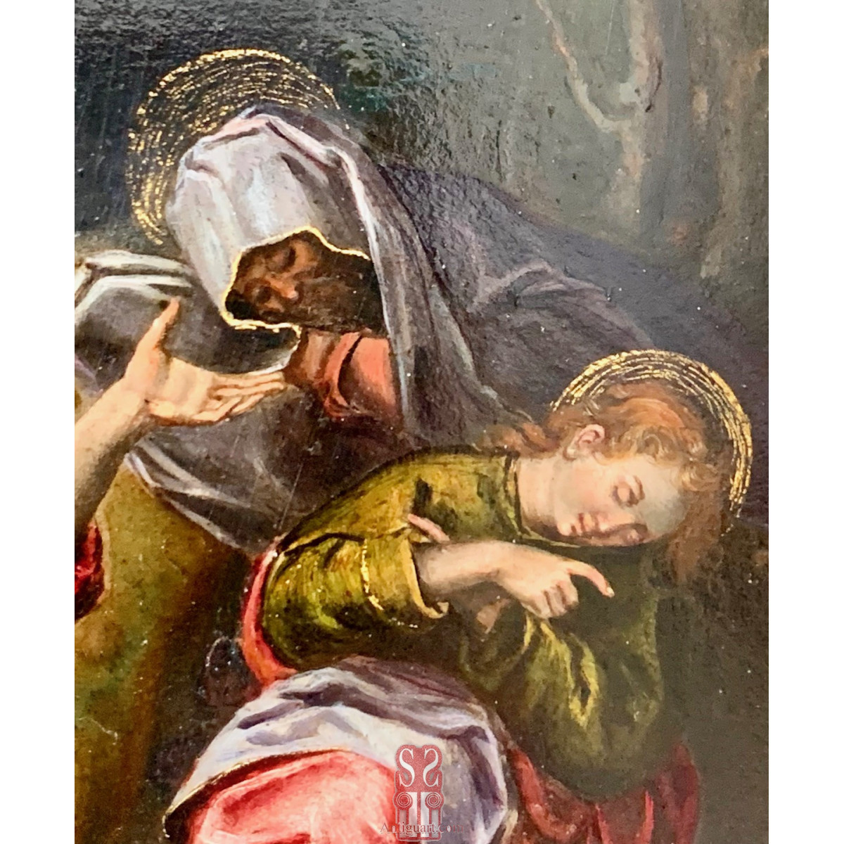 Pintura flamenca del siglo XVII, óleo sobre cobre.