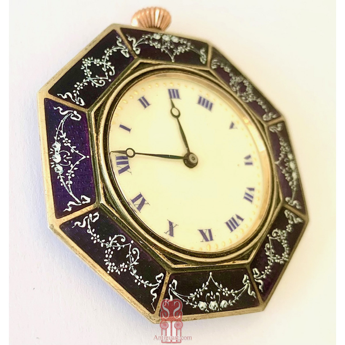 Orologio da tasca d’argento smaltato