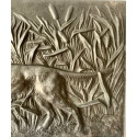 Bajo relieve, escena con perro de caza 1900 circa.