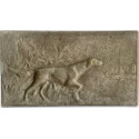 Bajo relieve, escena con perro de caza 1900 circa.