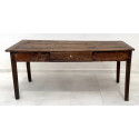 Mesa rustica de comedor, nogal macizo, siglo XIX