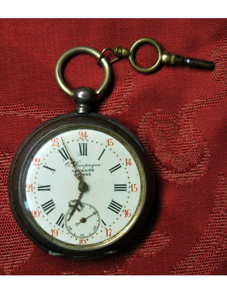 Reloj de bolsillo de plata, finales del siglo XIX.