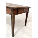 Mesa rustica de comedor, nogal macizo, siglo XIX