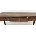 Mesa rustica de comedor, nogal macizo, siglo XIX