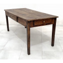 Mesa rustica de comedor, nogal macizo, siglo XIX