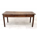 Mesa rustica de comedor, nogal macizo, siglo XIX