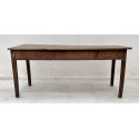 Mesa rustica de comedor, nogal macizo, siglo XIX