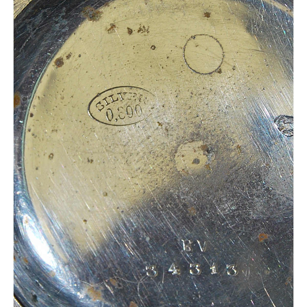 Reloj de bolsillo de plata, finales del siglo XIX.