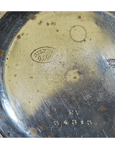 Reloj de bolsillo de plata, finales del siglo XIX.