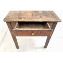 Mesa rustica de comedor, nogal macizo, siglo XIX