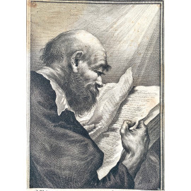 Antonio Salvador Carmona, engraving 18th “Saint Matthew the Apostle” 2
