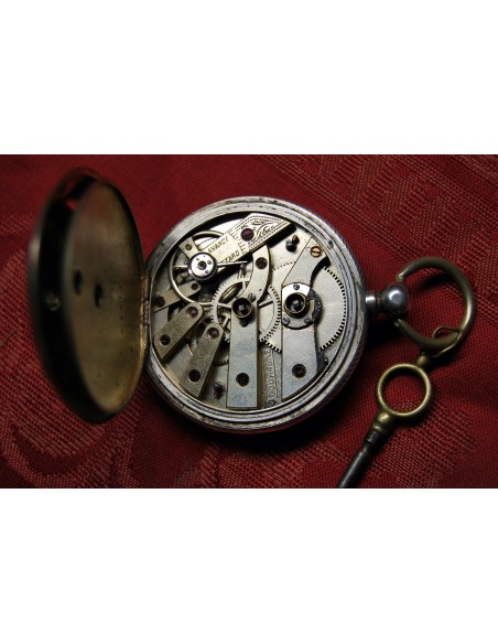 Reloj de bolsillo de plata, finales del siglo XIX.