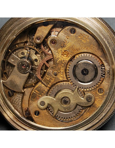 Reloj de bolsillo de plata, mitad del siglo XIX .