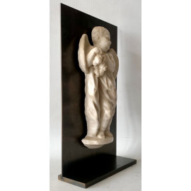 Angel de mármol blanco, Italia siglo finales del XVIII 2