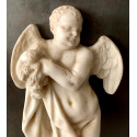 Angel de mármol blanco, Italia siglo finales del XVIII