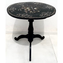 Round table wood with mother-of-pearl, 19th.