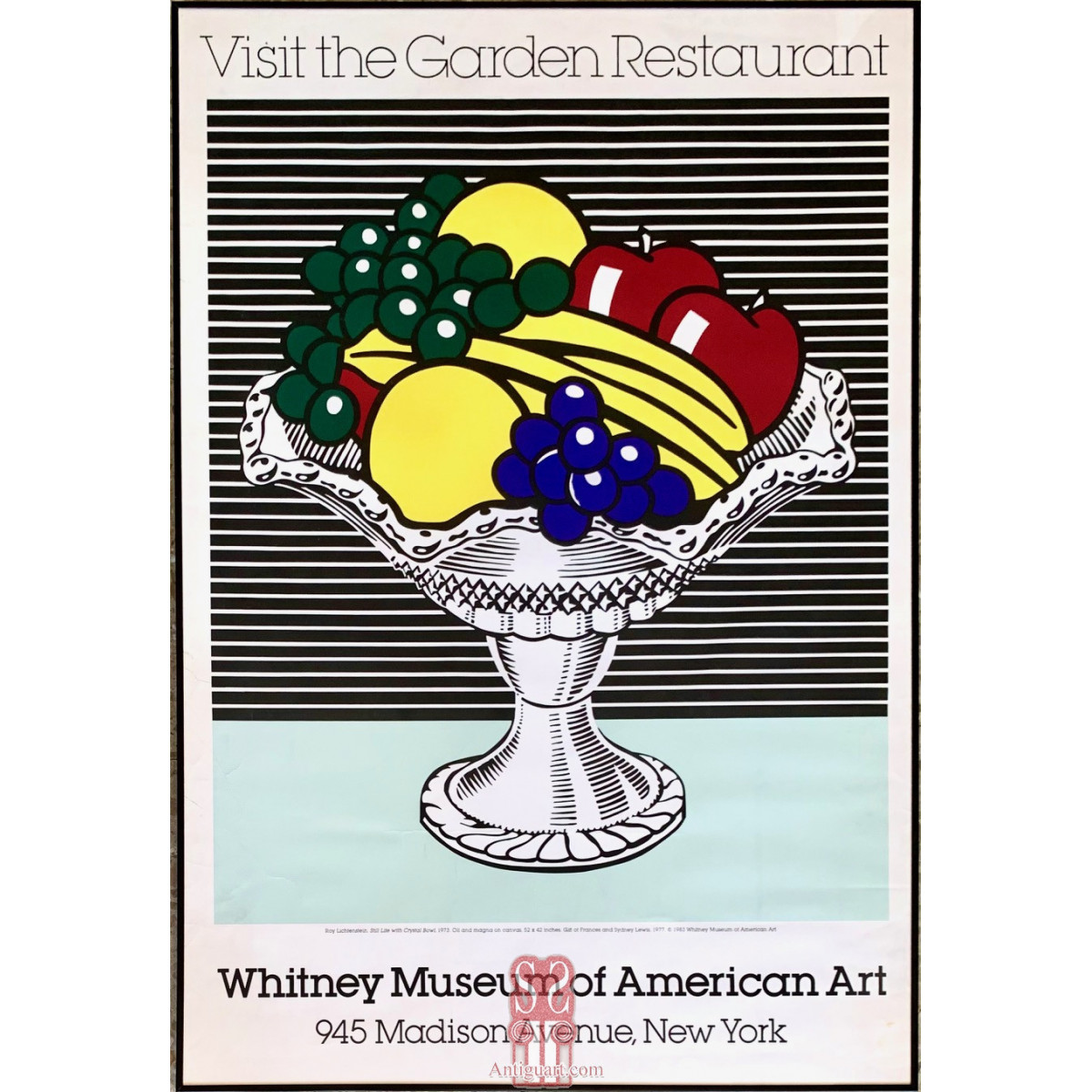 "Roy Lichtenstein" exhibition poster at the Whitney Museum of American Art in New York