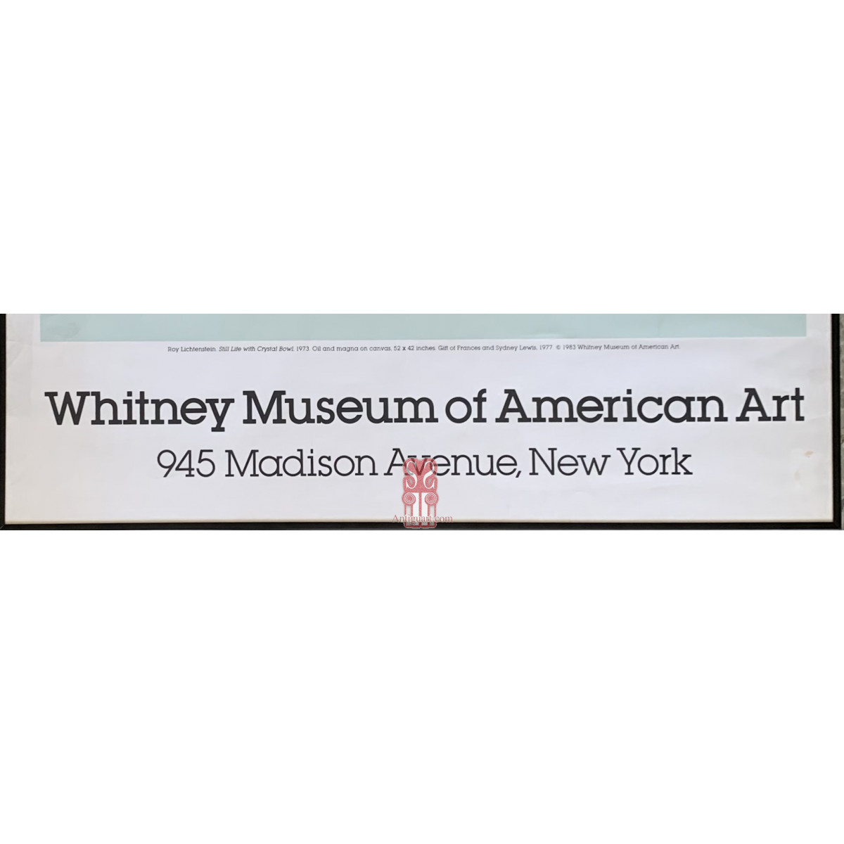 “Roy Lichtenstein” Cartel de exposición en el Whitney Museum of American art de new York.