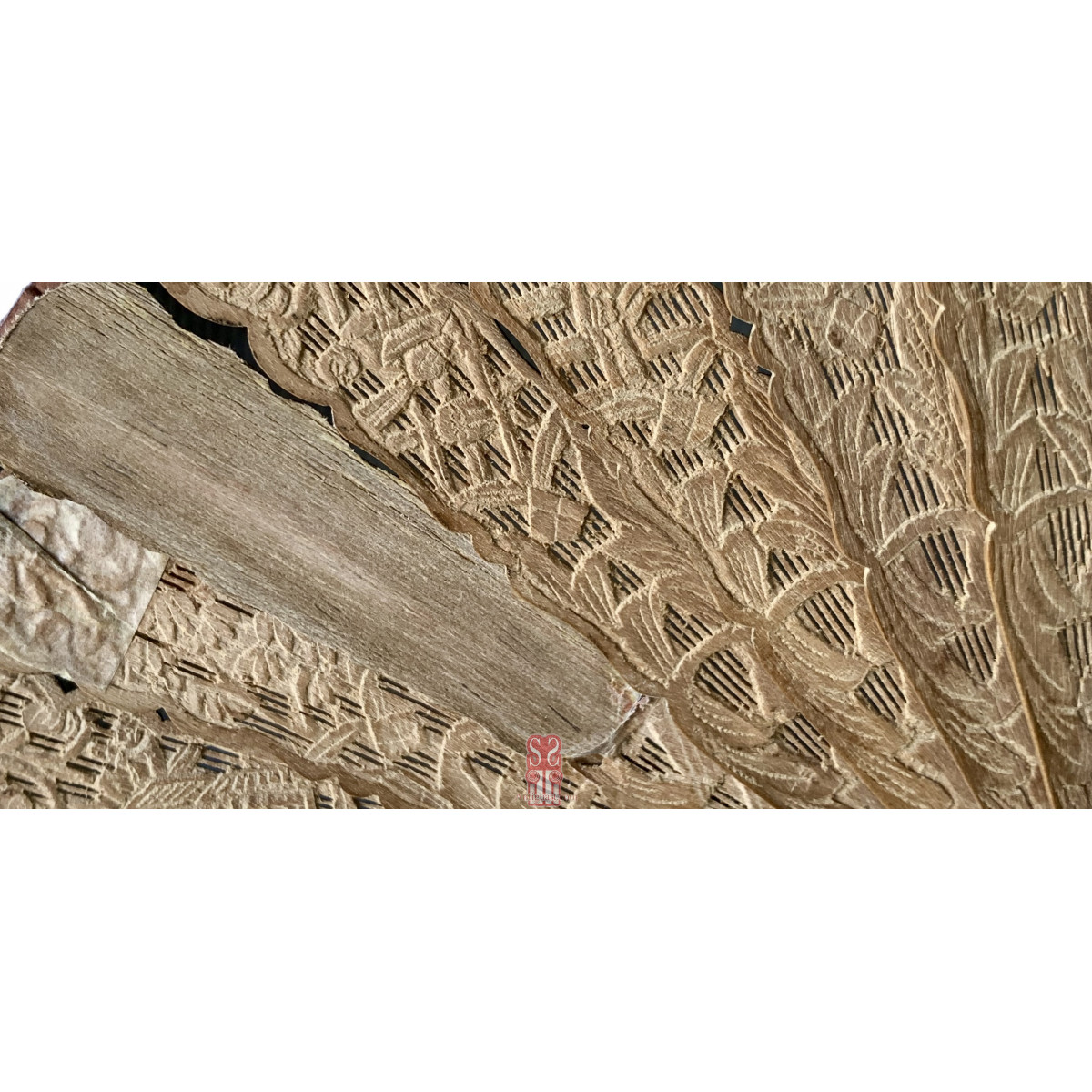 Abanico chino, Cantón, llamado “mil caras” siglo XIX.