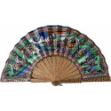 Abanico chino, Cantón, llamado “mil caras” siglo XIX.