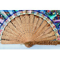 Abanico chino, Cantón, llamado “mil caras” siglo XIX.