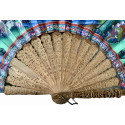 Abanico chino, Cantón, llamado “mil caras” siglo XIX.