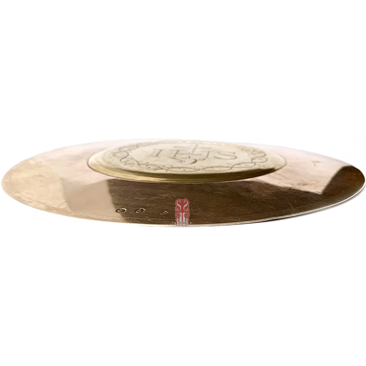 Patena de plata dorada del siglo XIX, Paris Francia.