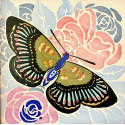 Pareja azulejos decó, mariposas .
