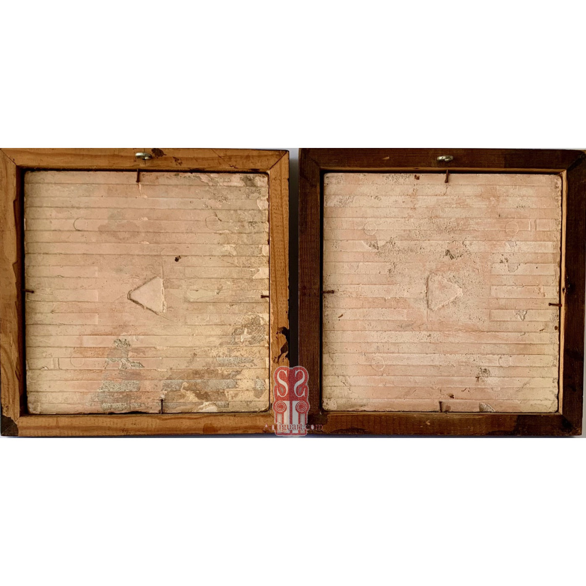 Pareja azulejos decó, mariposas .