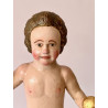 Christ Child Blessing, carved polychrome wooden18th