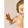 Christ Child Blessing, carved polychrome wooden18th