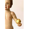 Christ Child Blessing, carved polychrome wooden18th