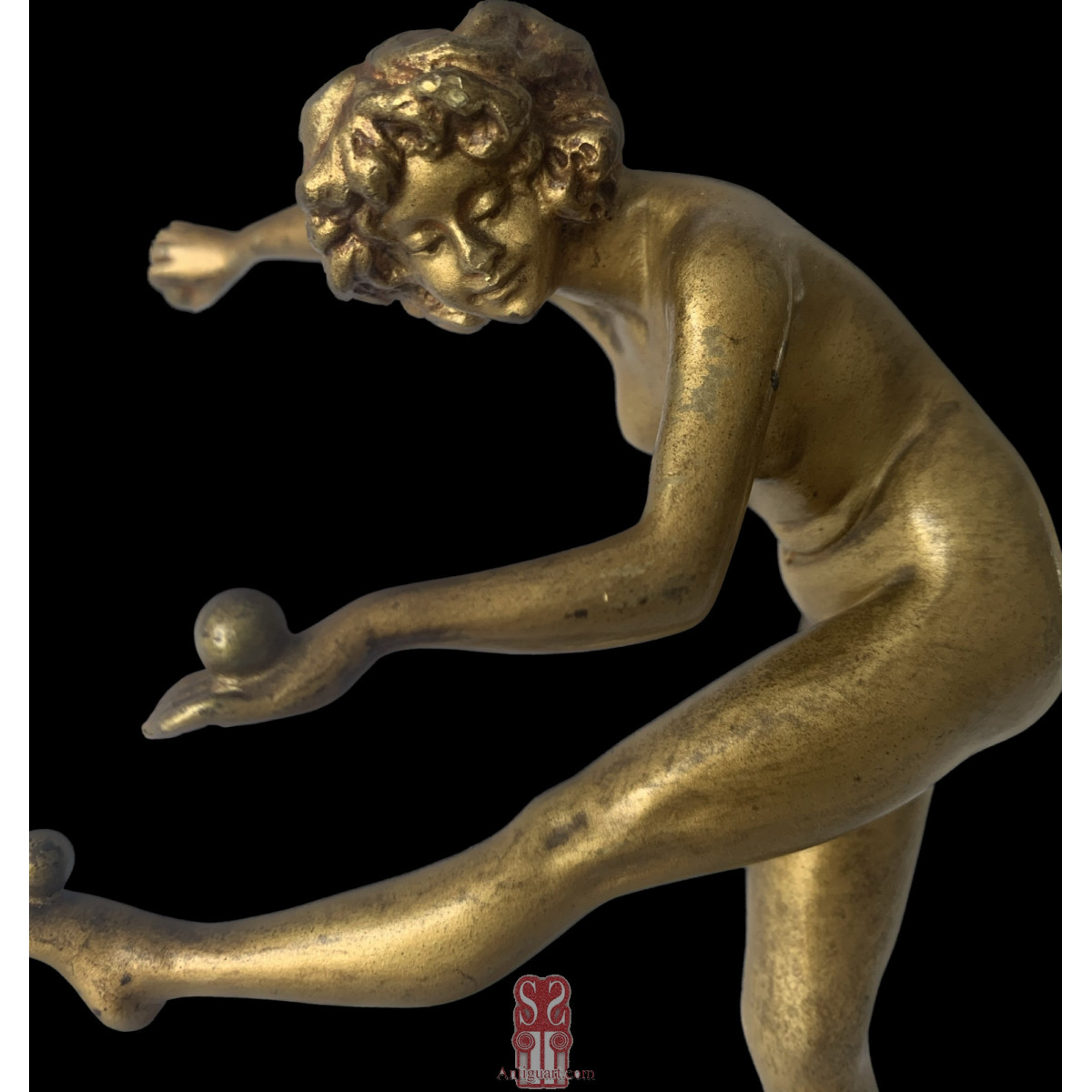 Acróbata, bronce art decó.