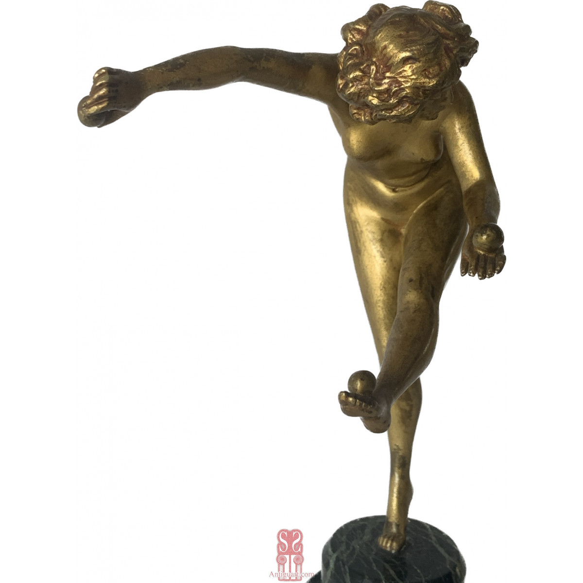 Acróbata, bronce art decó.