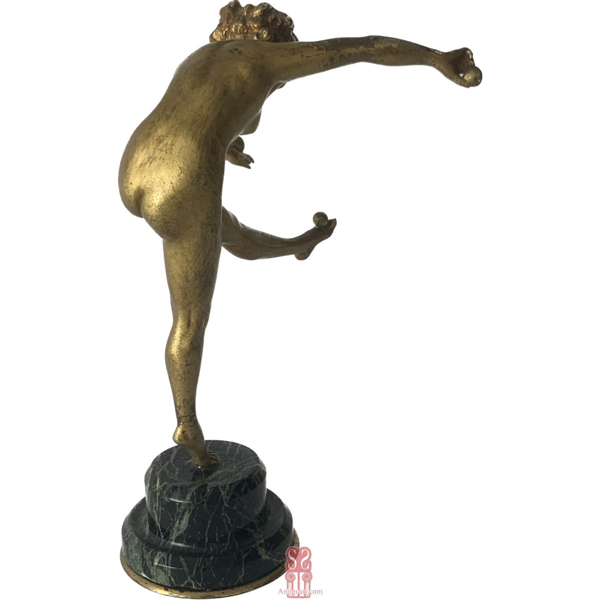 Acróbata, bronce art decó.