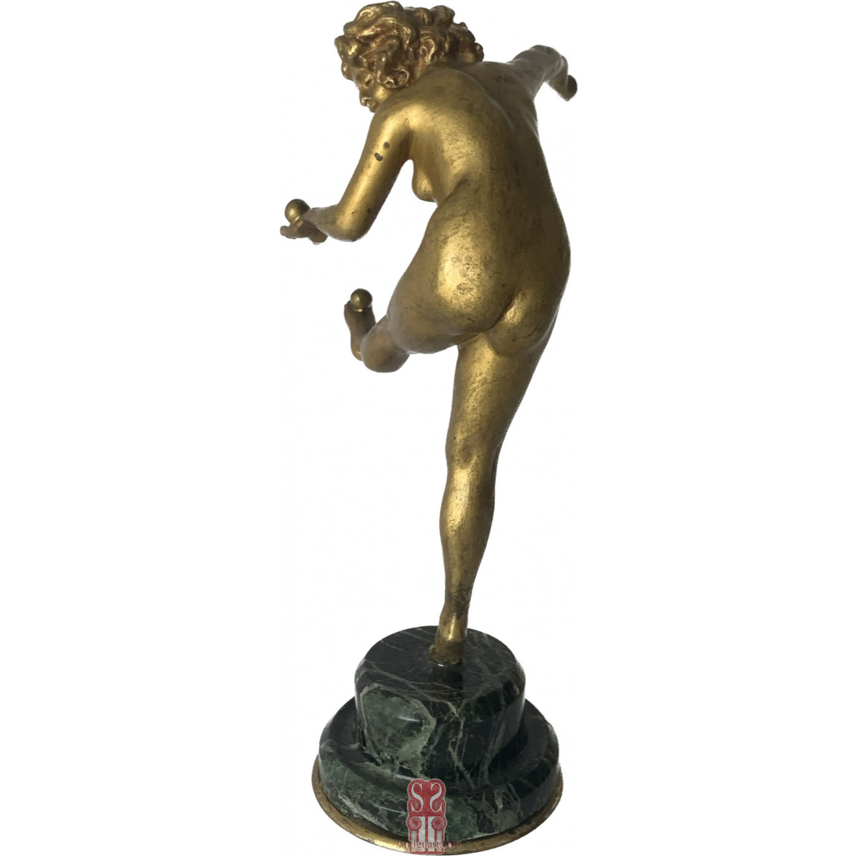 Acróbata, bronce art decó.