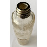 Glass and silver travel liqueur bottle, France, mid-19th.