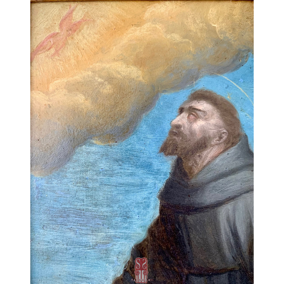 San Francisco, óleo sobre cobre del siglo XVII.