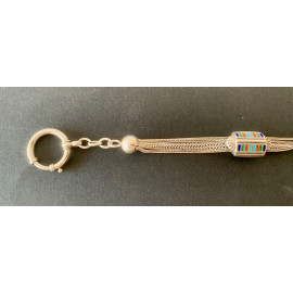 Catena d’argento sterling e smalti per orologi da tasca 2