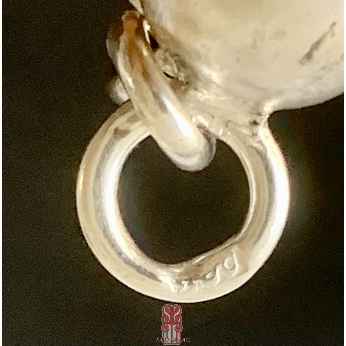 Leontina de plata de ley y esmaltes (1900-1920)