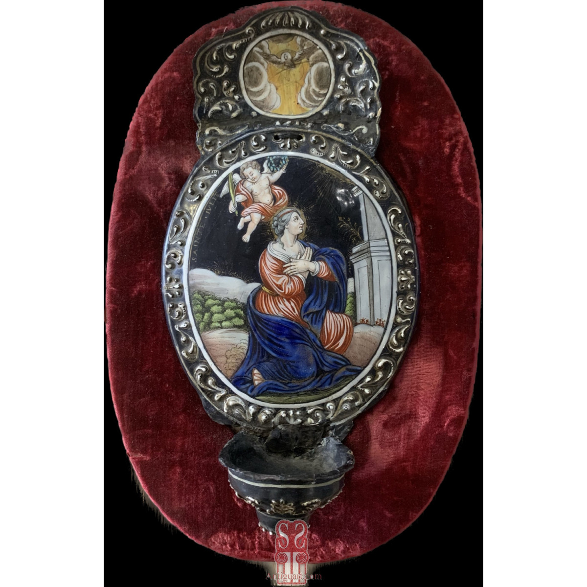 Esmalte de Limoges del siglo XVIII, Santa Giulia, Jean-Baptiste Nouailher.