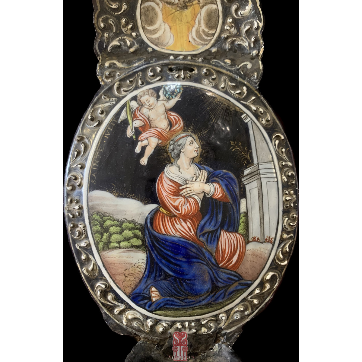Esmalte de Limoges del siglo XVIII, Santa Giulia, Jean-Baptiste Nouailher.