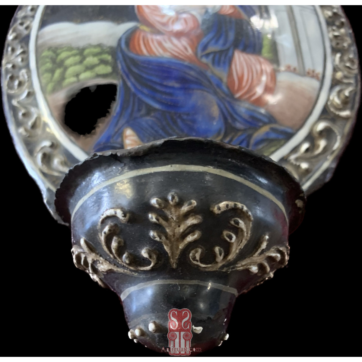 Esmalte de Limoges del siglo XVIII, Santa Giulia, Jean-Baptiste Nouailher.